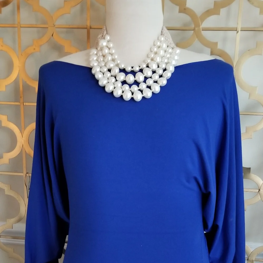 🦪Beige Pearlized Beaded Necklace & Earring Set - Picture 12 of 16